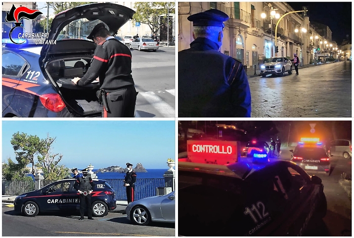 Niente mascherine o a spasso dopo le 22 senza motivo: 24 persone multate dai carabinieri di Catania