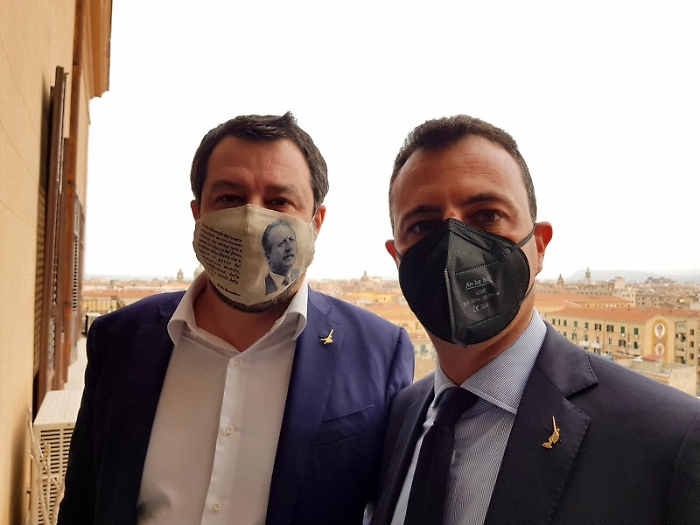 Matteo Salvini con Nino Minardo