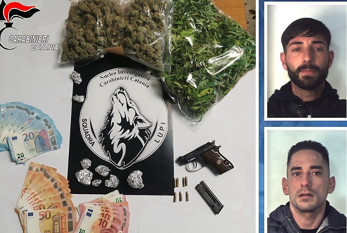 Sequestro di armi e droga in abitazione a Tremestieri Etneo: due arresti