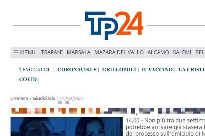 Trapani, minacce a giornalisti del sito web: processo per due persone