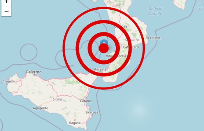Terremoti, scossa di magnitudo 3,4 nel Tirreno meridionale tra Sicilia e Calabria