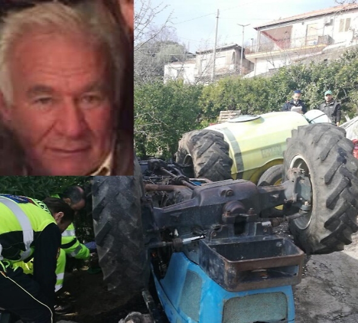 Mascali, anziano muore schiacciato dal suo trattore