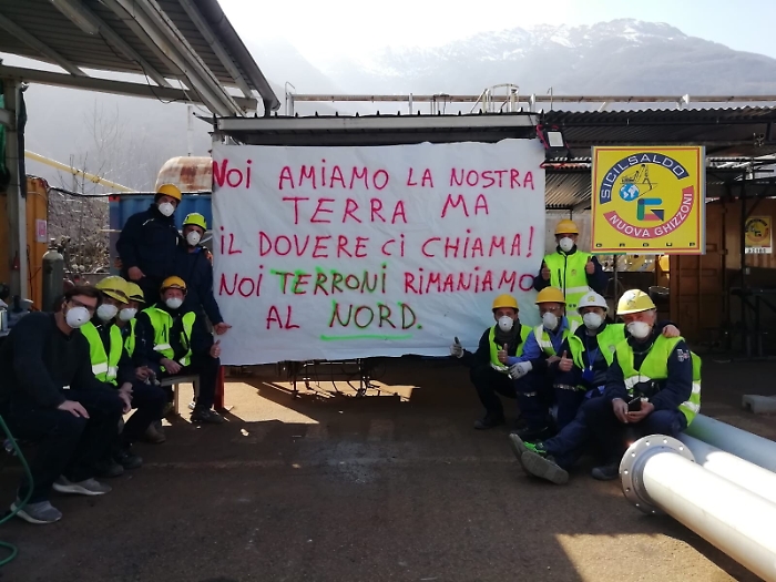Gli operai dell'azienda gelese in Piemonte