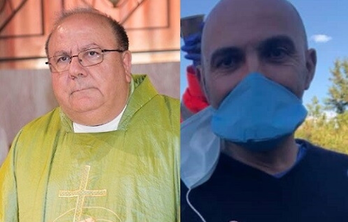 da sinistra don Silvio Rotondo, Silvestro Chiovetta
