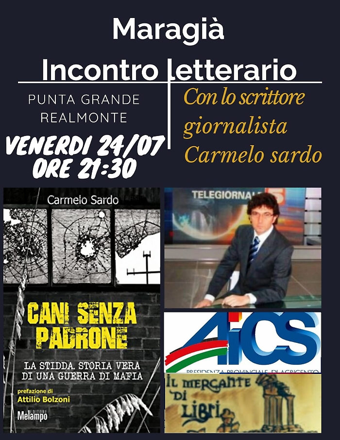 Incontro letterario a Punta Grande con lo scrittore giornalista del Tg5, Carmelo Sardo