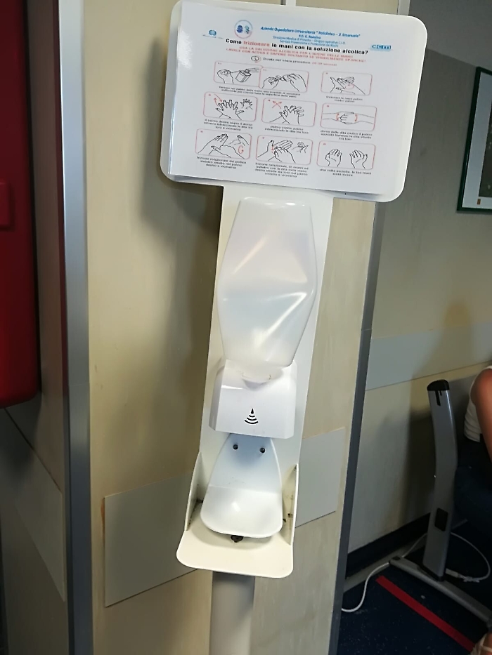 Catania: ospedale senza igienizzante