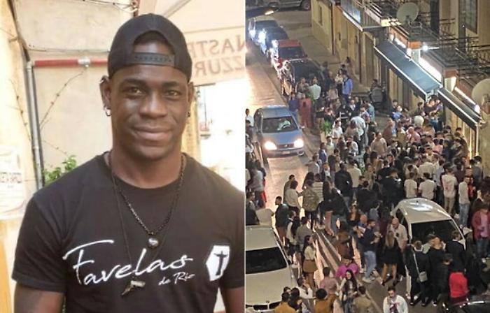 Che ressa a Piazza Armerina per Mario Balotelli: sui social &egrave; polemica