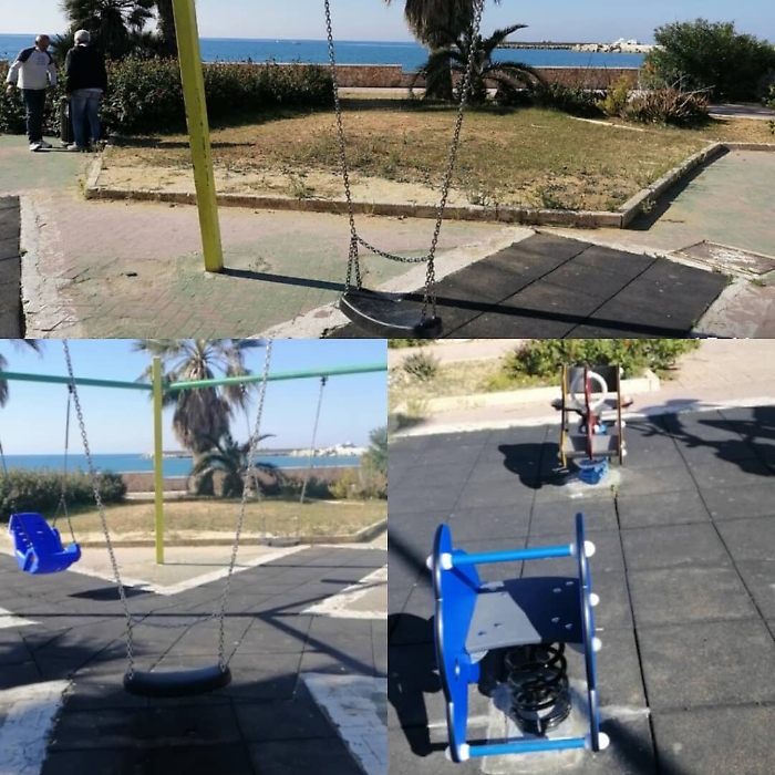 Installati altri due giochini per bimbi a San Leone