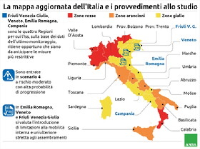Covid, casi in aumento e Regioni "stringono" ancora: venerdì scelta su nuove zone rosse