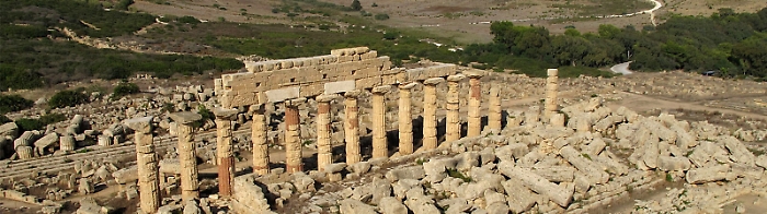In agitazione personale del parco archeologico di Selinunte