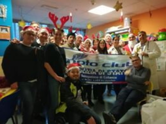 Catania: Il Moto Club Polizia di Stato porta un po' di allegria ai bambini ricoverati