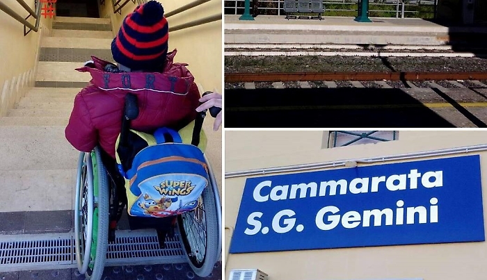 Stazione Cammarata off limits per i disabili in carrozzella