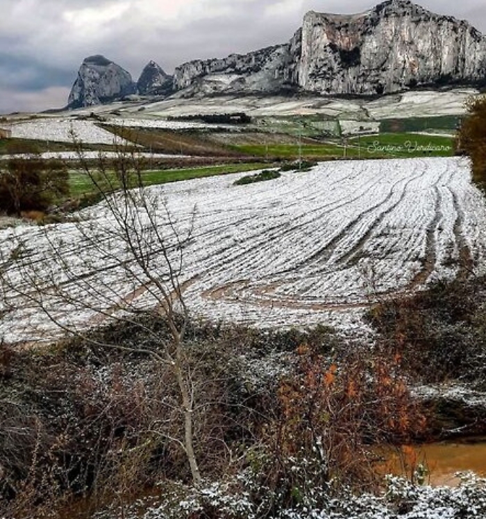 Corleone (Pa): neve sui monti Sicani