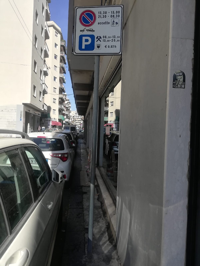 Catania: marciapiedi in Corso Italia