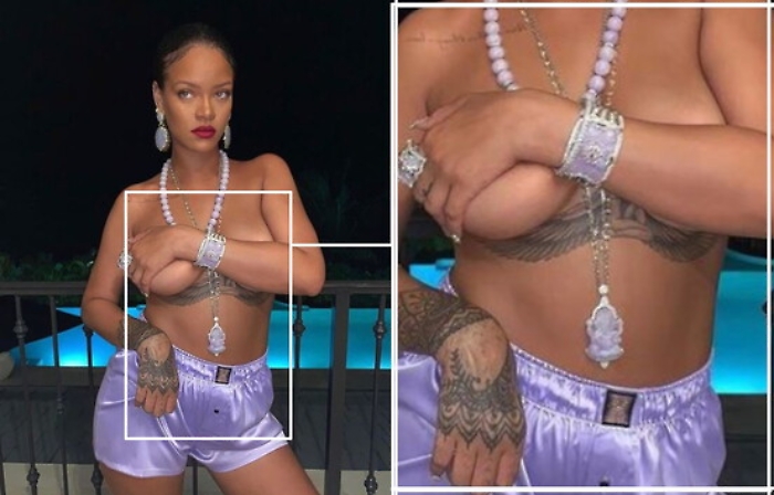 Il topless di Rihanna fa impazzire i follower di tutto il mondo, ma in India &egrave; bufera per un ciondolo 