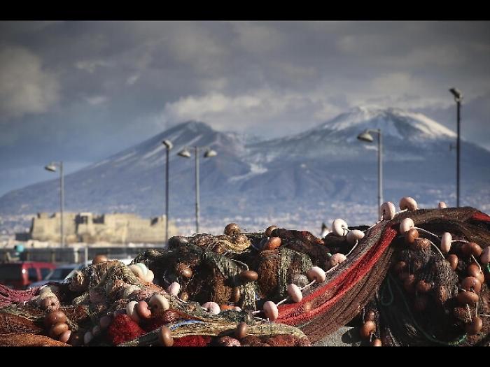 Neve sul Vesuvio e temperature in calo