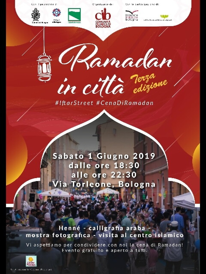 A Bologna cena Ramadan festa di strada