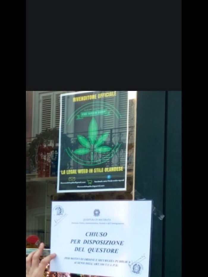 Pignataro chiude cannabis shop 2/a volta