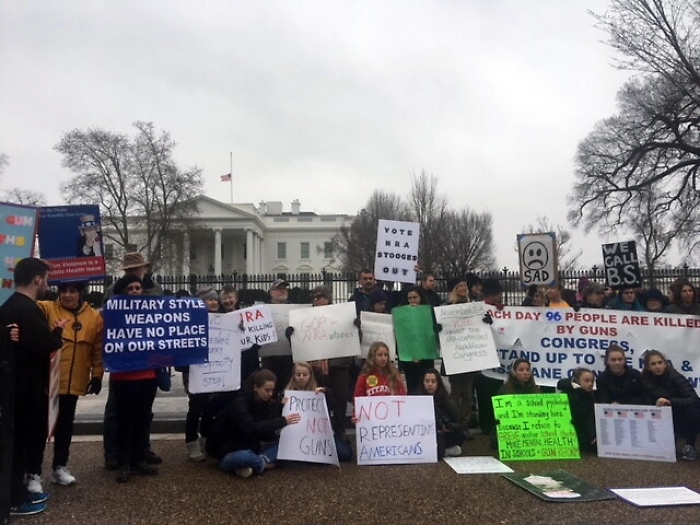 Protesta contro armi davanti Casa Bianca