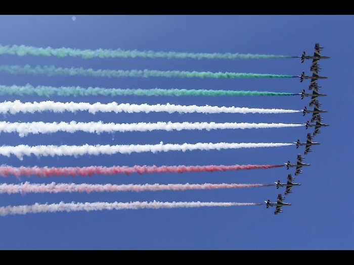 Moto: Frecce tricolori colorano Mugello