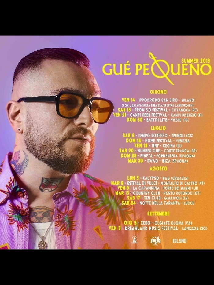 Gu&eacute; Pequeno, 14 giugno parte Summer tour