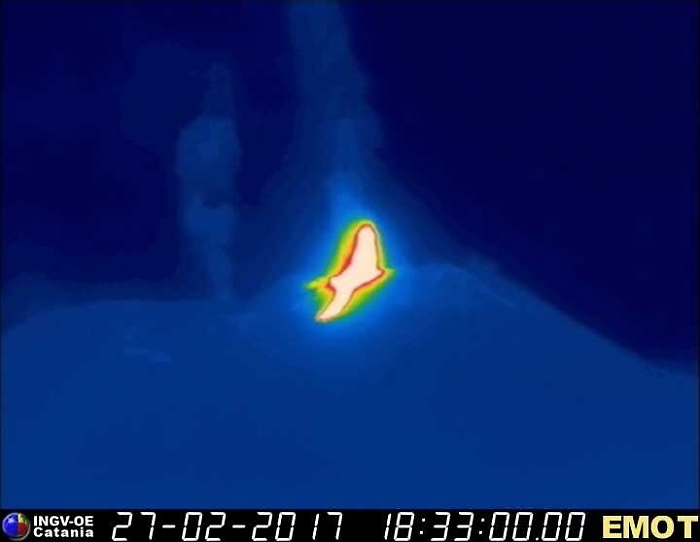 Etna in eruzione: colata dal cratere di Sud-Est
