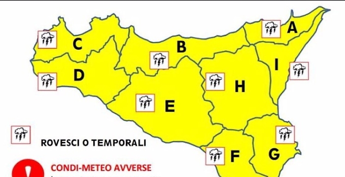 In Sicilia continuer&agrave; a piovere: Protezione Civile dirama allerta gialla