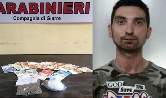 Giarre, marijuana e cocaina nascosti nelle scarpe: arrestato per spaccio