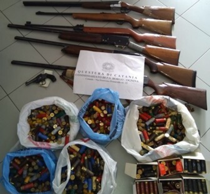 Catania, armi e munizioni sequestrate per mancata denuncia di possesso