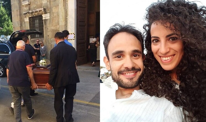 Crollo ponte, l'addio a Pisa a Marta ed Alberto nella chiesa dove avrebbero dovuto sposarsi