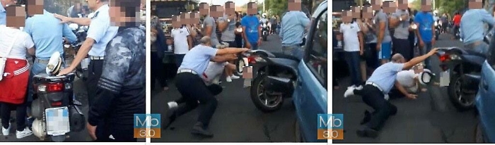 Misterbianco, scooterista trascina a terra comandante vigili che gli intima alt
