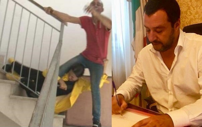 Aggressione troupe di Striscia, Salvini: &laquo;Immobile occupato sar&agrave; sgomberato&raquo;