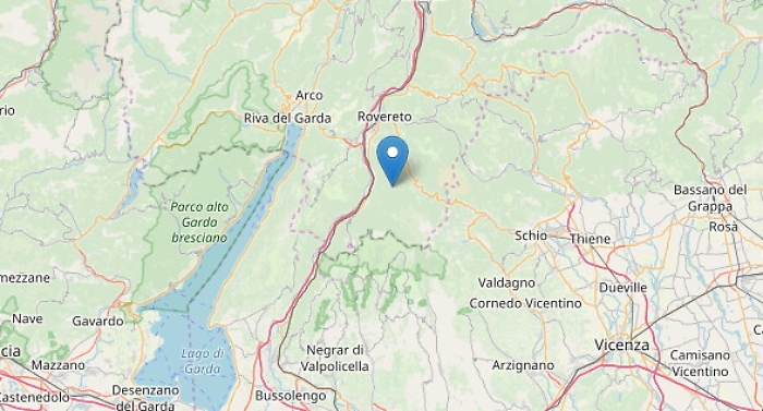 Terremoto all'alba in Trentino, scossa di magnitudo 3.4 con epicentro a Vallarsa