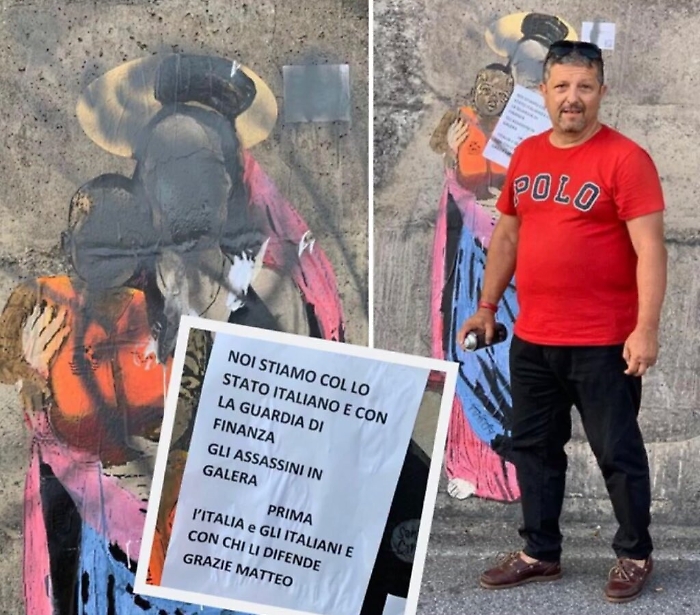 Il murale di Carola danneggiato, parla Tvboy: &laquo;Obiettivo raggiunto, andiamo avanti&raquo;