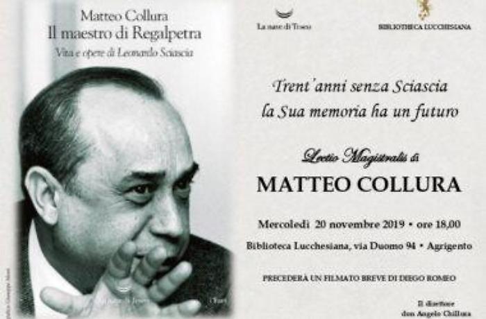 Mercoled&igrave; alla Lucchesiana la Lectio Magistralis di Matteo Collura su Leonardo Sciascia