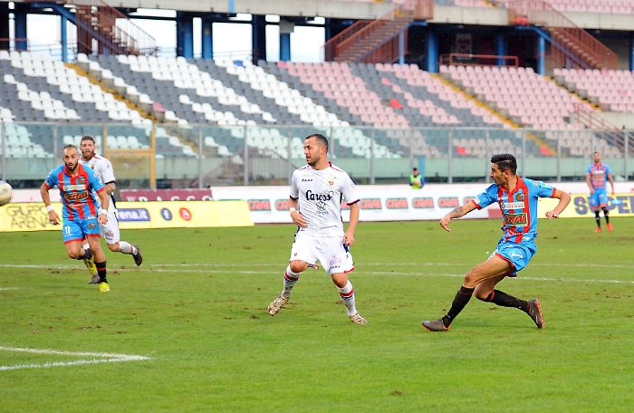 Catania Casertana 1 a 1, deserto in campo e sugli spalti