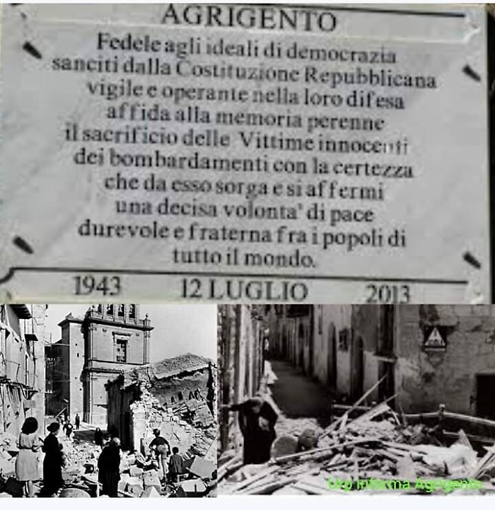 Agrigento, 77 anni fa un bombardamento costo' la vita a 300 civili