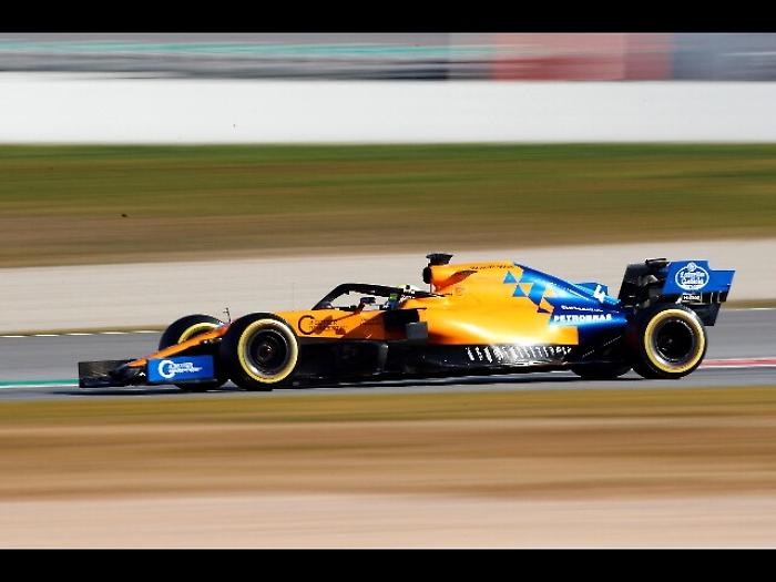 F1: test Barcellona, McLaren Norris 1/a