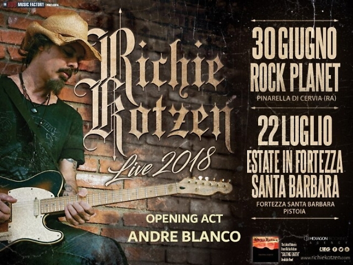 Minitour chitarrista rock Richie Kotzen
