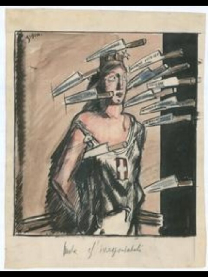 Lucca, vignette Sironi per Popolo Italia