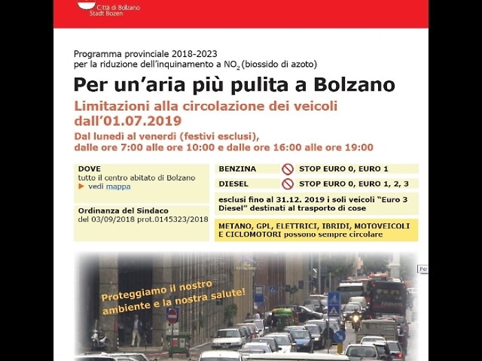 Bolzano bandisce auto euro3 diesel