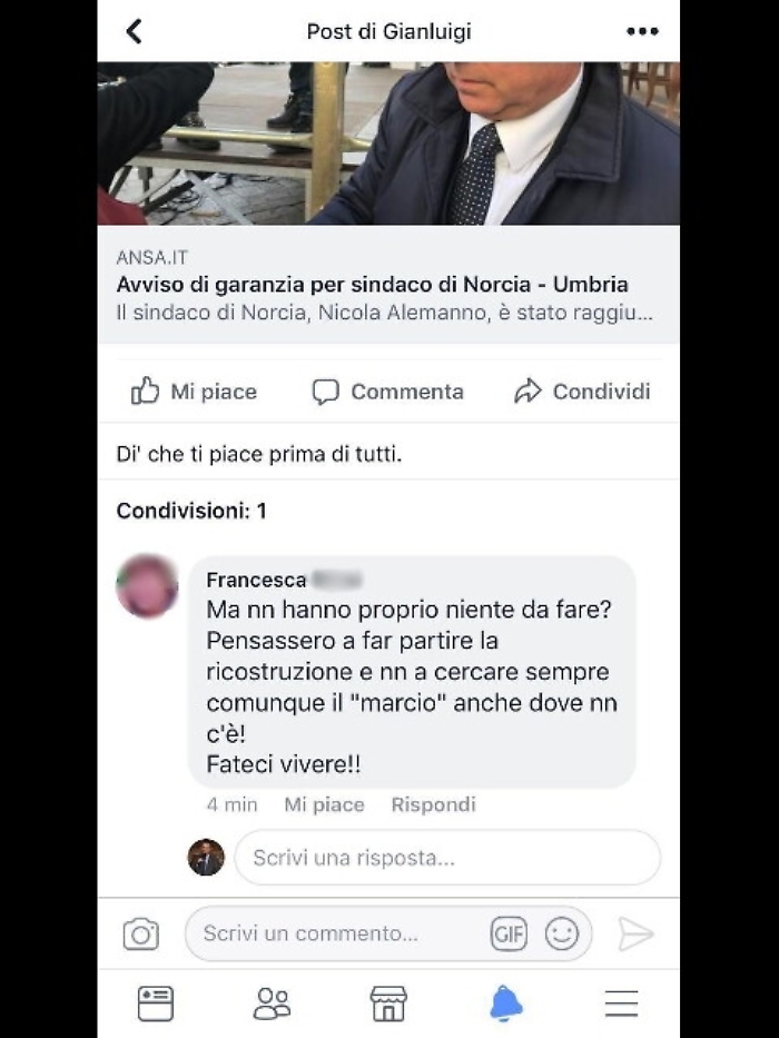Avviso Alemanno: su Fb, "fateci vivere"