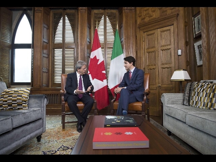 Gentiloni, visione comune con Canada