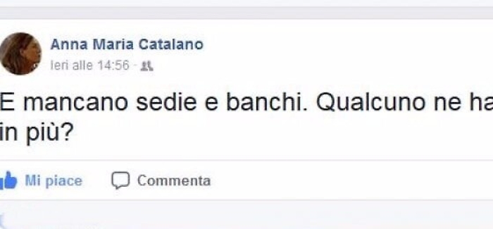 Palermo, la preside su Fb: &laquo;Mancano banchi e sedie. Qualcuno ne ha di pi&ugrave;?&raquo;