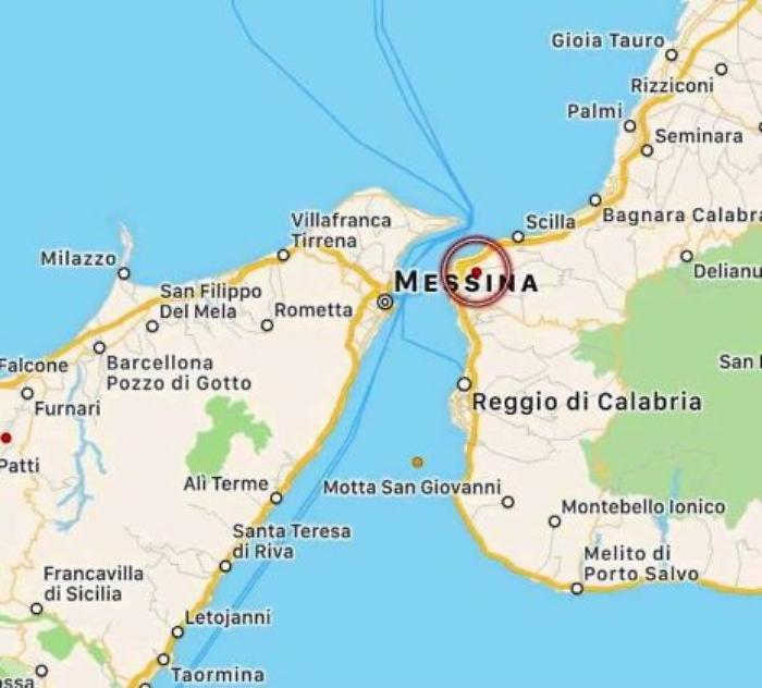 Terremoto nella notte tra Reggio e Messina: scossa 3.7