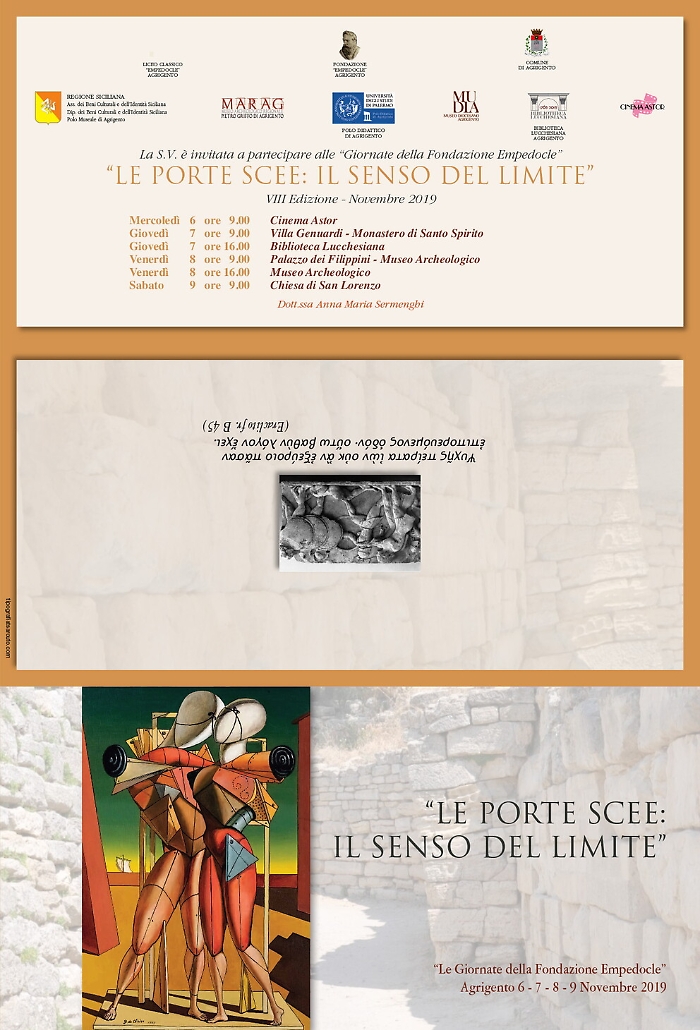 Al via l'ottava edizione delle &ldquo;Giornate della Fondazione&rdquo; &ldquo;Le Porte Scee: il senso del limite&rdquo;