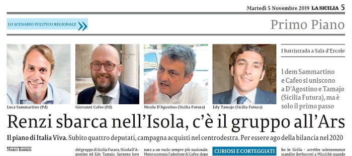 Lo sbarco di Renzi in Sicilia Italia viva, ecco il gruppo all'Ars