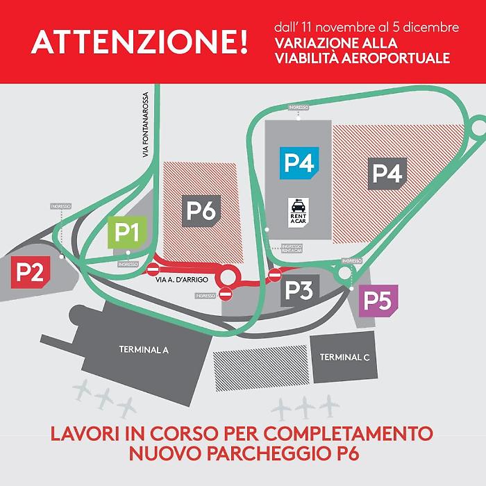 Catania, cambia ancora viabilit&agrave; per parcheggi a Fontanarossa