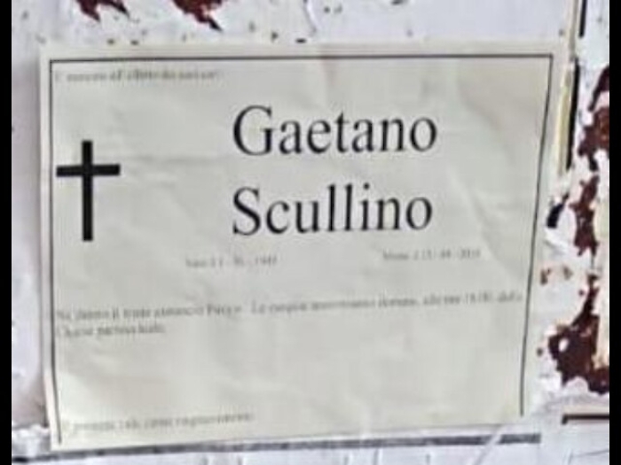 Manifesto funebre a sindaco Ventimiglia