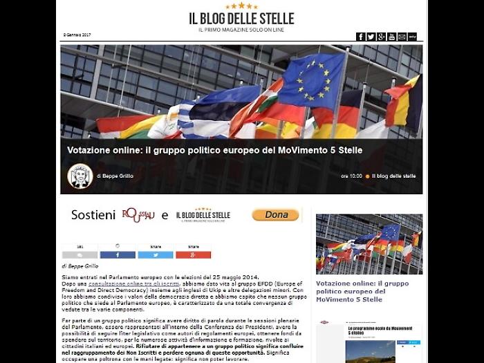 M5S: Rete conferma passaggio a Alde